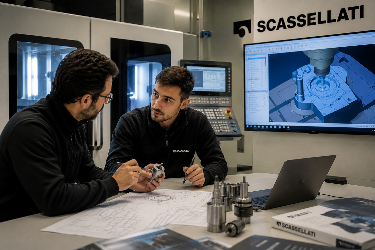 Tecnico Scassellati al lavoro su un progetto CAD/CAM